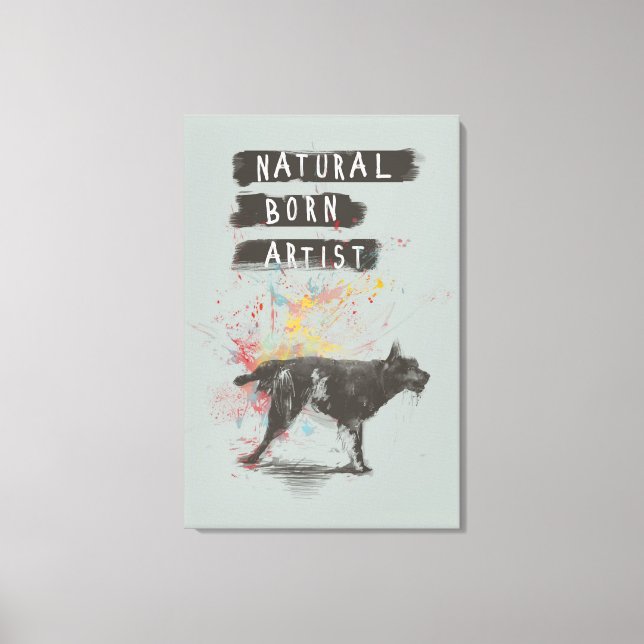 geborener Naturkünstler Leinwanddruck (Vorderseite)