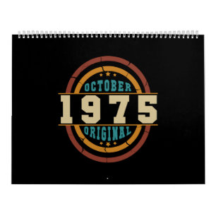 Geborener Oktober 1975 Retro Kalender