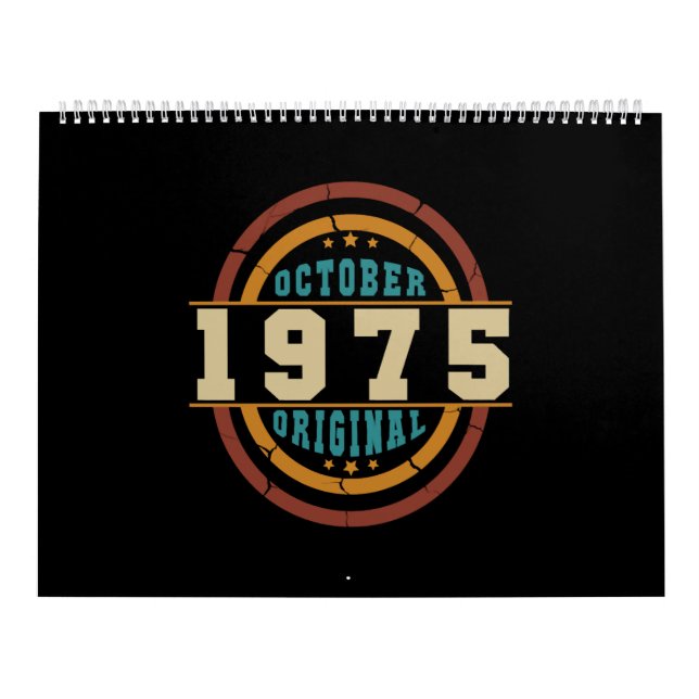 Geborener Oktober 1975 Retro Kalender (Titelbild)