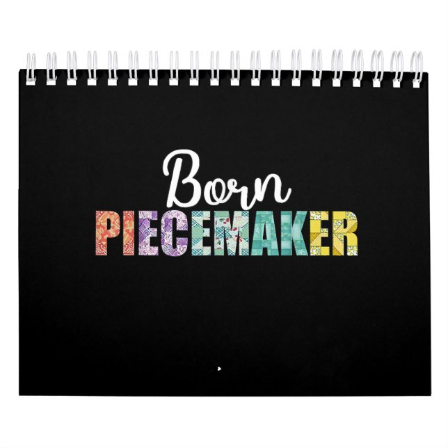 Geborener Piecemaker Funny Quilting Stoff Crochet Kalender (Titelbild)