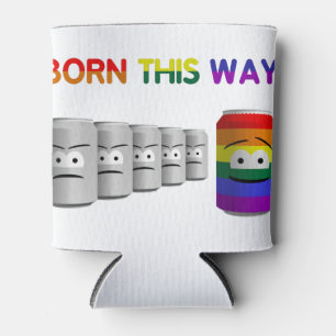 Geborener Regenbogenstreifen für LGBT Dosenkühler