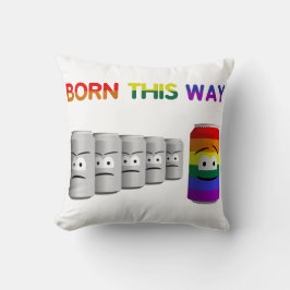 Geborener Regenbogenstreifen für LGBT Kissen