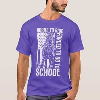 Geborener Reitfreund Forcedo Goo Schule T-Shirt