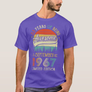 Geborener September 1967 55. Geburtstag 1967 55 T-Shirt
