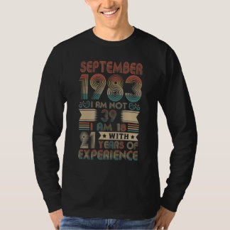 Geborener September 1983 39. Geburtstag 1983 39 T-Shirt