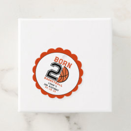 Geborenes 2-Ball-Basketball 2. Party zum Geburtsta Geschenkanhänger