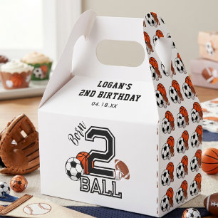 Geborenes 2 Ball Sports Theme Boy's 2. Geburtstag Geschenkschachtel