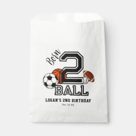 Geborenes 2 Ball Sports Theme Boy's 2. Geburtstag Geschenktütchen