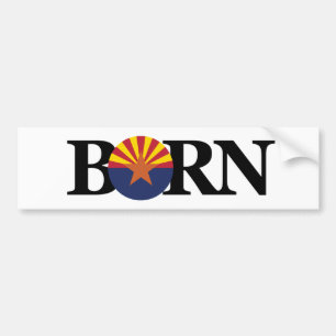 GEBORENES Arizona (Flagge) Autoaufkleber