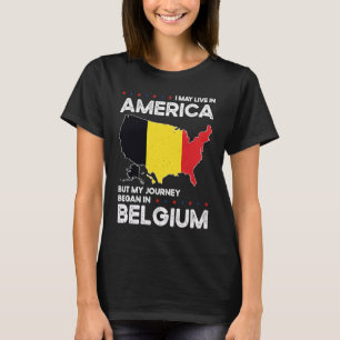 Geborenes Belgien USA Staatsbürgerschaft T-Shirt