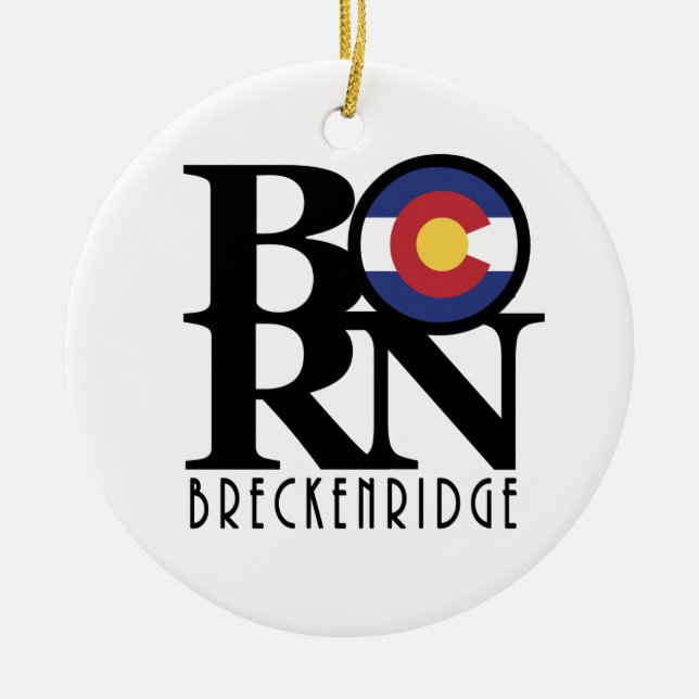GEBORENES Breckenridge Co Keramik Ornament (Vorne)