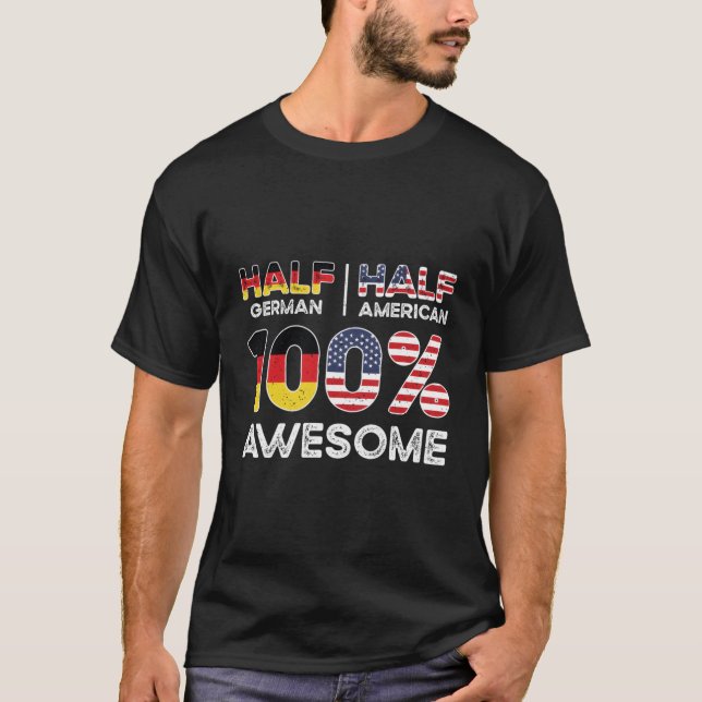 Geborenes deutsches Deutschland Amerikanisches Sta T-Shirt (Vorderseite)