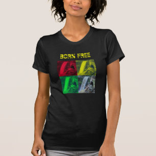 Geborenes freies, OPL rasta Farbe - das Lori der T-Shirt