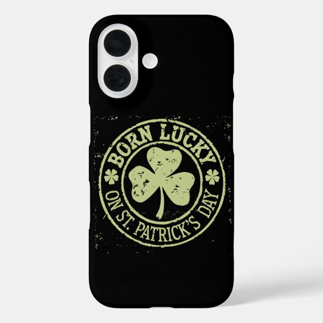 Geborenes Glück am St. Patrick's Day Case-Mate iPhone Hülle (Rückseite)