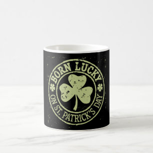 Geborenes Glück am St. Patrick's Day Kaffeetasse