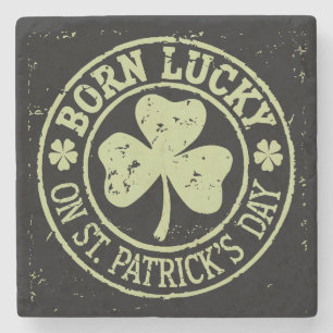 Geborenes Glück am St. Patrick's Day Steinuntersetzer