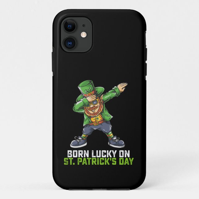 Geborenes Glück am St. Patrick's Day zum Geburtsta Case-Mate iPhone Hülle (Rückseite)