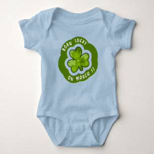 Geborenes Glück auf St Patrick's Day Baby Bodysuit Baby Strampler