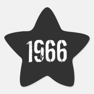 Geborenes im Jahre 1966 Geburtstags-Aufkleber-Jahr Stern-Aufkleber