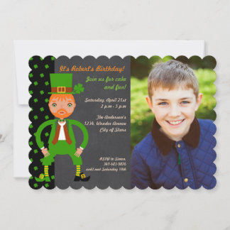 Geborenes Irish Birthday Party Foto Einladung