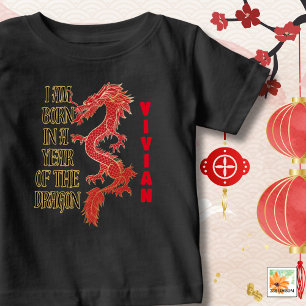 GEBORENES Jahr des Drachen mit dem Namen Unisex Baby T-shirt