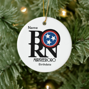GEBORENES Murfreesboro, Tennessee individuell anpa Keramik Ornament