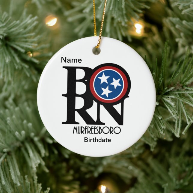 GEBORENES Murfreesboro, Tennessee individuell anpa Keramik Ornament (Baum)