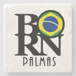 GEBORENES Palmas Brasilien Steinuntersetzer