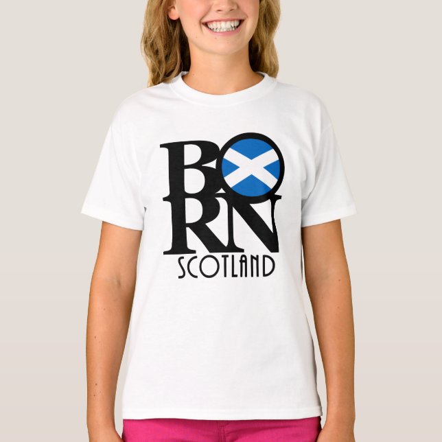 GEBORENES Schottland T-Shirt (Vorderseite)