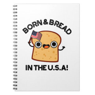 Geborenes und Brot in den USA Funny Food Pub Notizblock