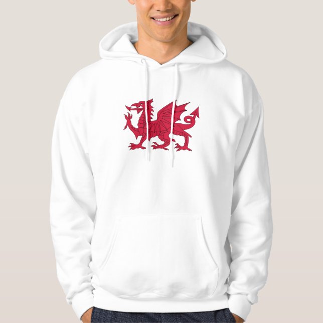 Geborenes Waliser-Gedicht mit Drachen Hoodie (Vorderseite)