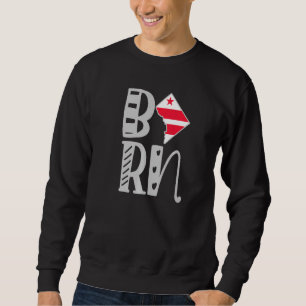 Geborenes Washington DC in Blockbriefen Sweatshirt