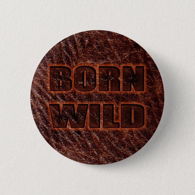 Geborenes wildes echtes Leder Button (Vorderseite)