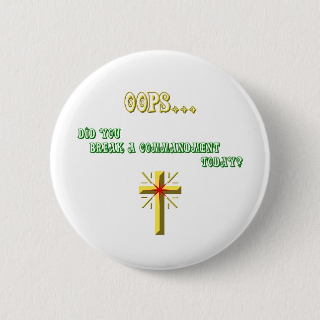 Gebot-Christliche Button (Vorderseite)