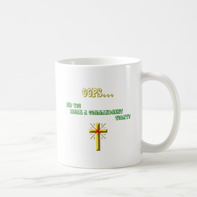 Gebot-Christliche Kaffeetasse (Rechts)