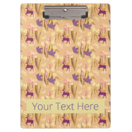 Gebote und Einhörner auf der Frühjahrswiese Klemmbrett