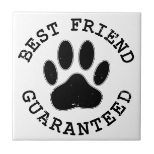 Geboten Hund Paw Bester Freund garantiert Fliese