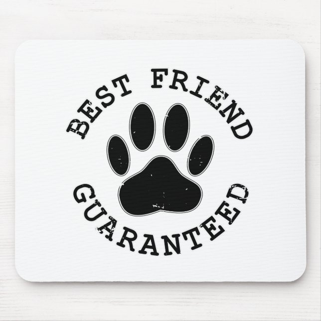 Geboten Hund Paw Bester Freund garantiert Mousepad (Vorne)