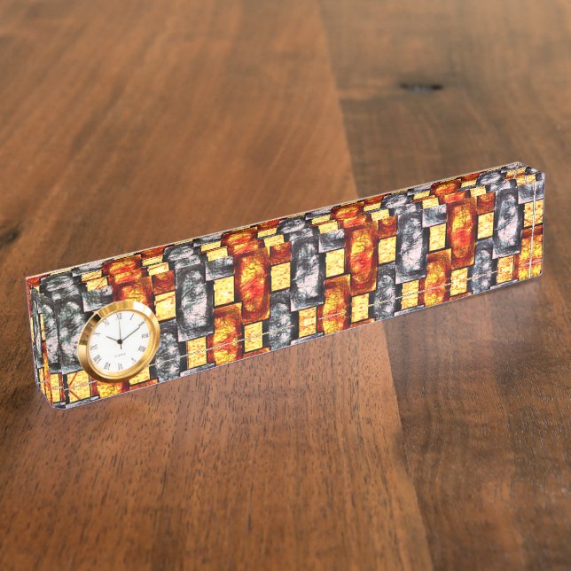 Geboten und grün, rechteckige Plaques Namensplakette (Seite)