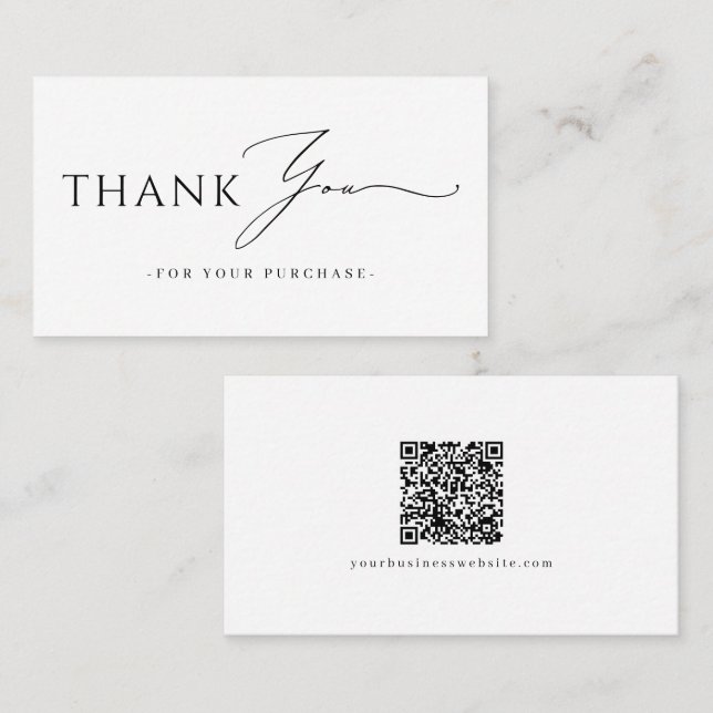 Gebrandete Dankeschön-QR-Code-Website Visitenkarte (Vorne/Hinten)
