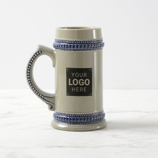 Gebrandeter Stein mit Ihrem Logo Bierglas (Links)