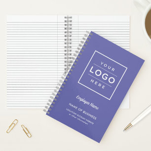 Gebrandetes Immergrün-Business-Logo Notizbuch