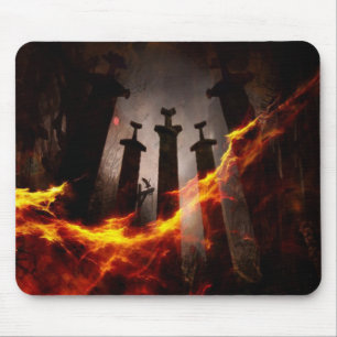 Gebrannt zu Boden Mousepad
