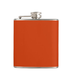 Gebrannte orange Schablone Flachmann
