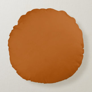 Gebrannte Orange Terrakotta Uni-Farbe Rundes Kissen
