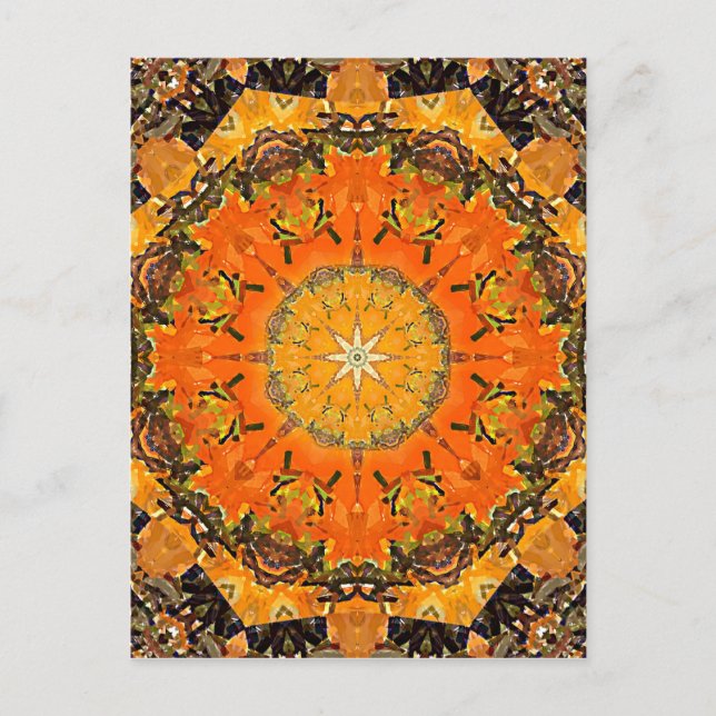 Gebrannte Sand-Mandala-Postkarte Postkarte (Vorderseite)