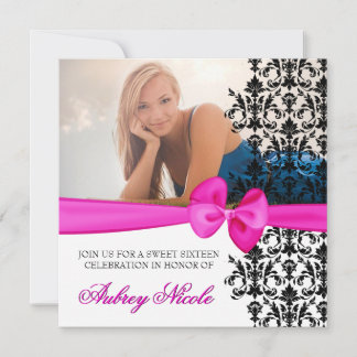 Gebrannter Damast Akzentinierte Einladung [Rosa]