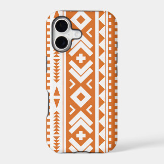 Gebrannter orange aztekischer Druck-Telefon-Kasten