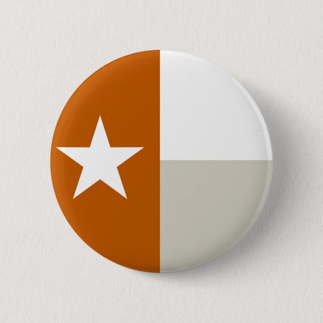 Gebrannter orange Texas-Flaggen-Knopf Button (Vorderseite)