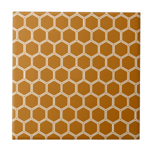 Gebranntes orange Hexagon 1 Fliese